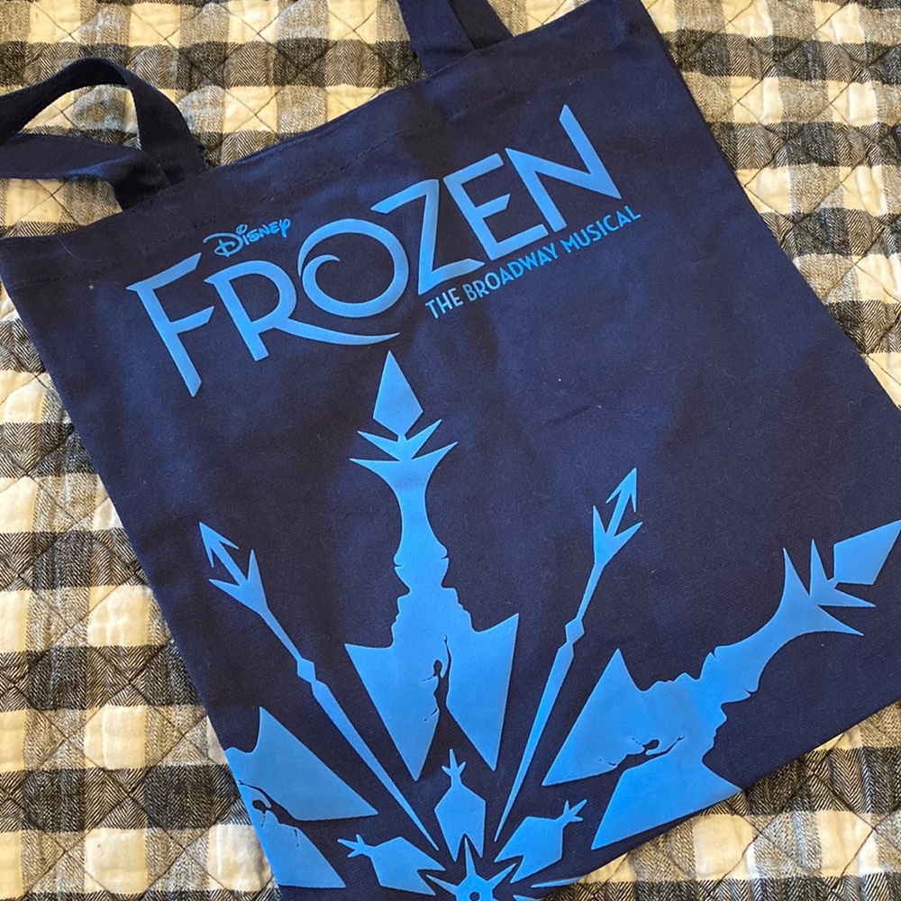 Frozen broadway musical canvas tote